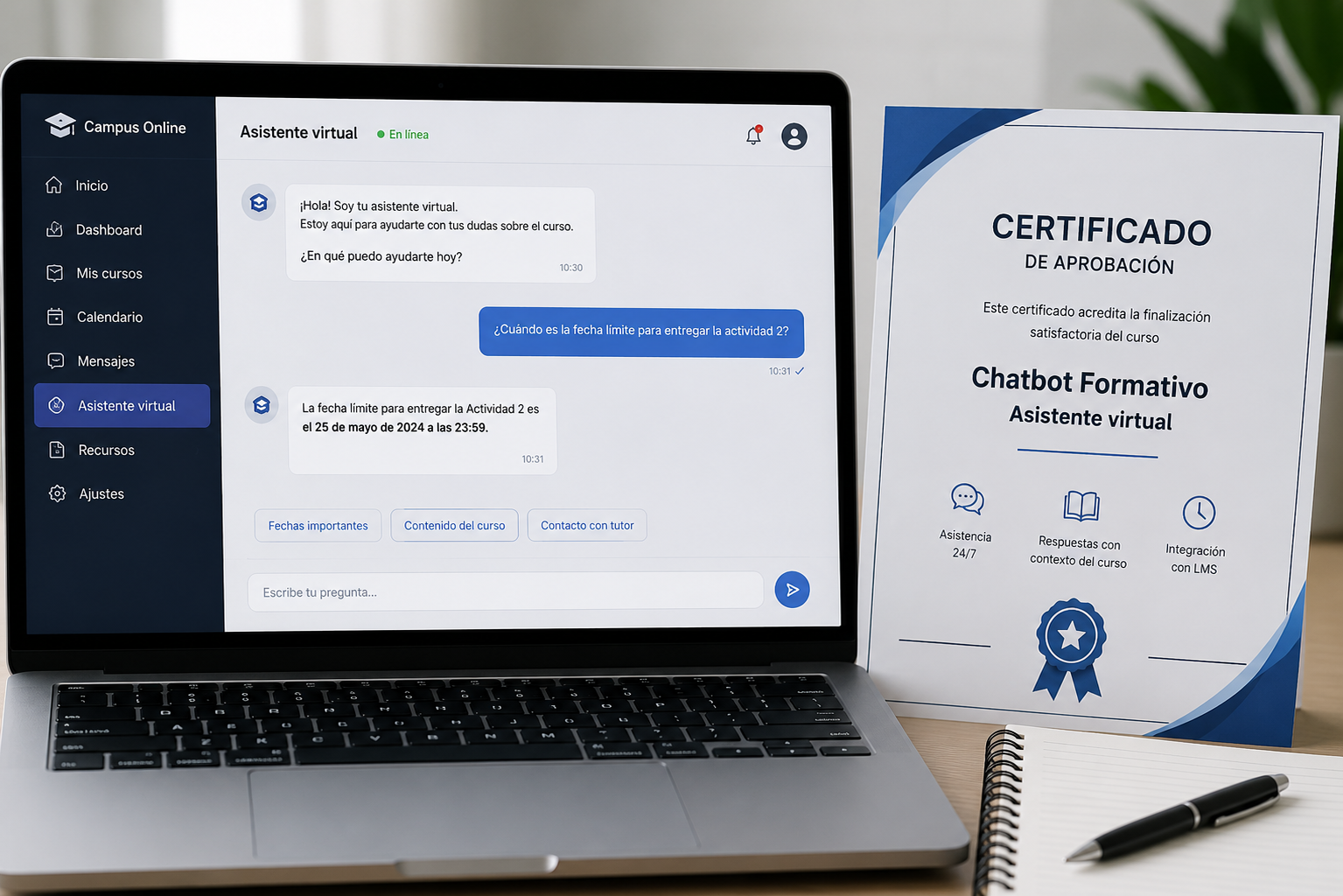 Chatbot Formativo · Asistente virtual